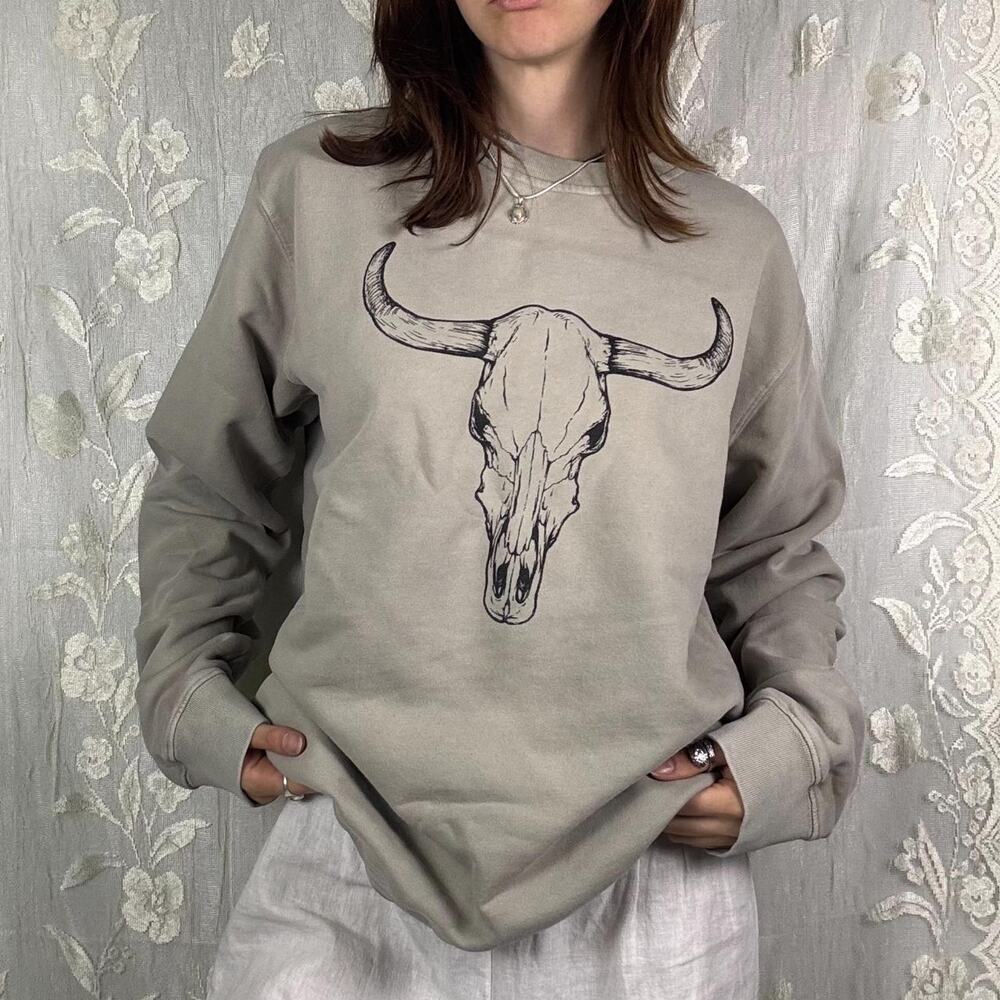Bull Skull Crewneck Sweatshirt